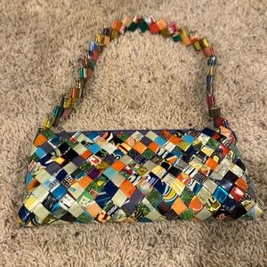 Candy wrapping multi colored hobo bag
